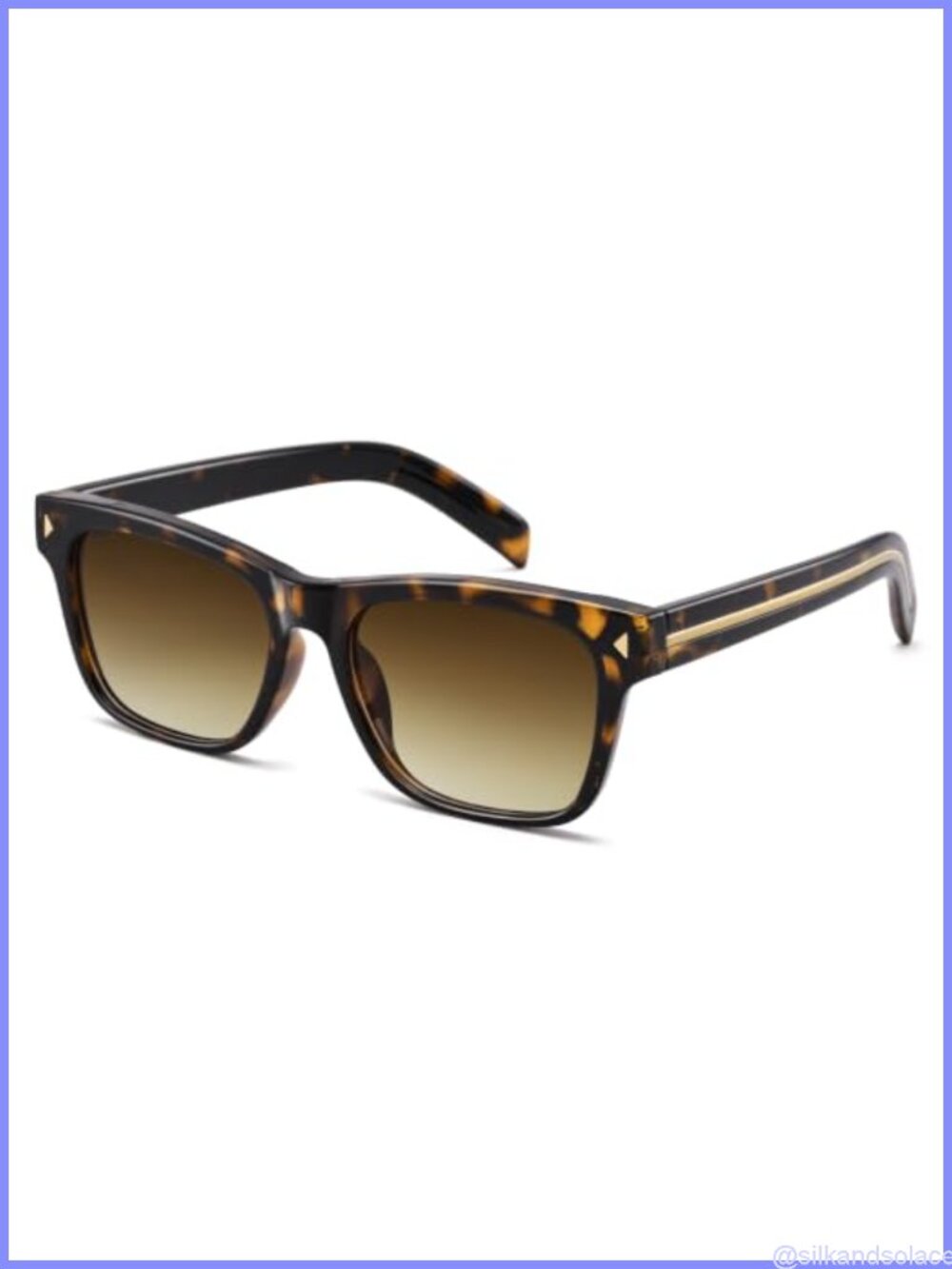 Retro Square UV400 Sunglasses Full-Frame Lightweight Unisex Travel Driving